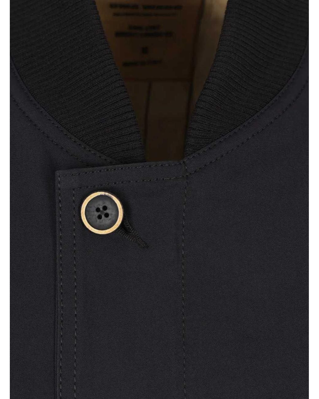 Uma Wang Blue Oversized Bomber Coat