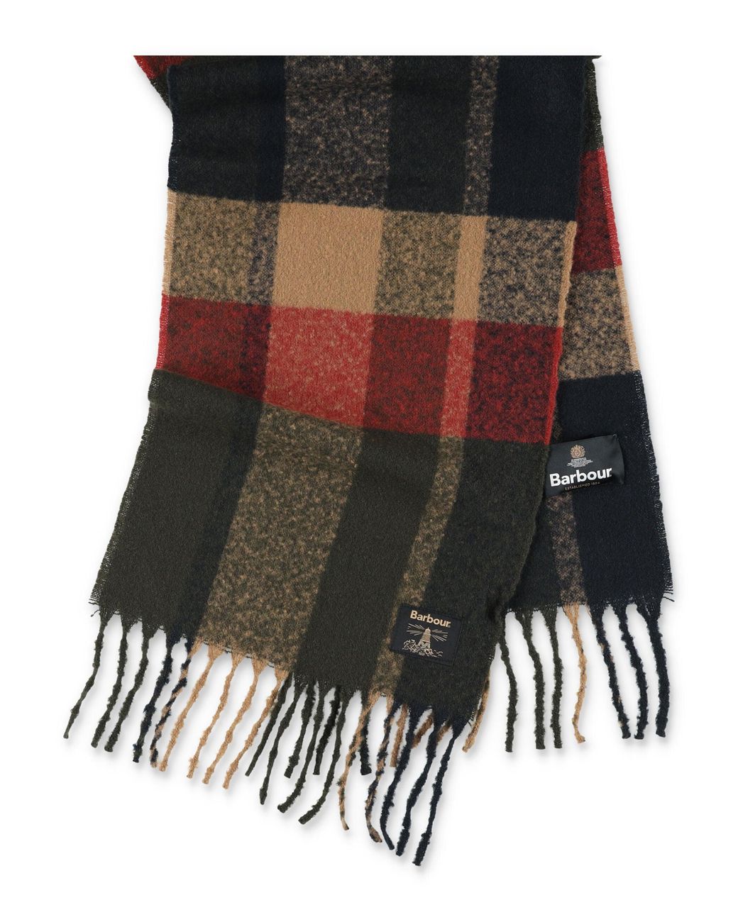 Barbour Black Westerdale Checked Scarf