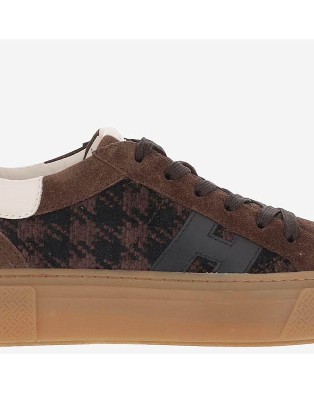 Hogan Brown Crosswind Fabric Sneakers