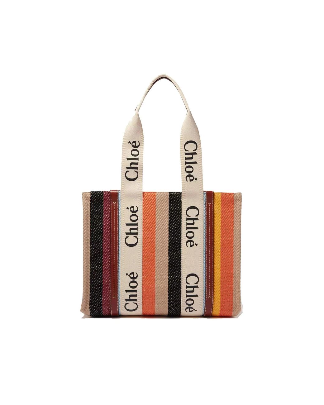 Chloé White Linen Tote Bag