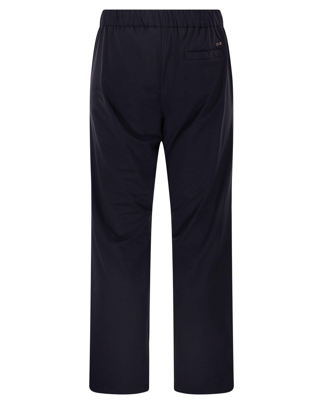Herno Blue Stretch Techno-Nylon Jogger Trousers With Pleats for men
