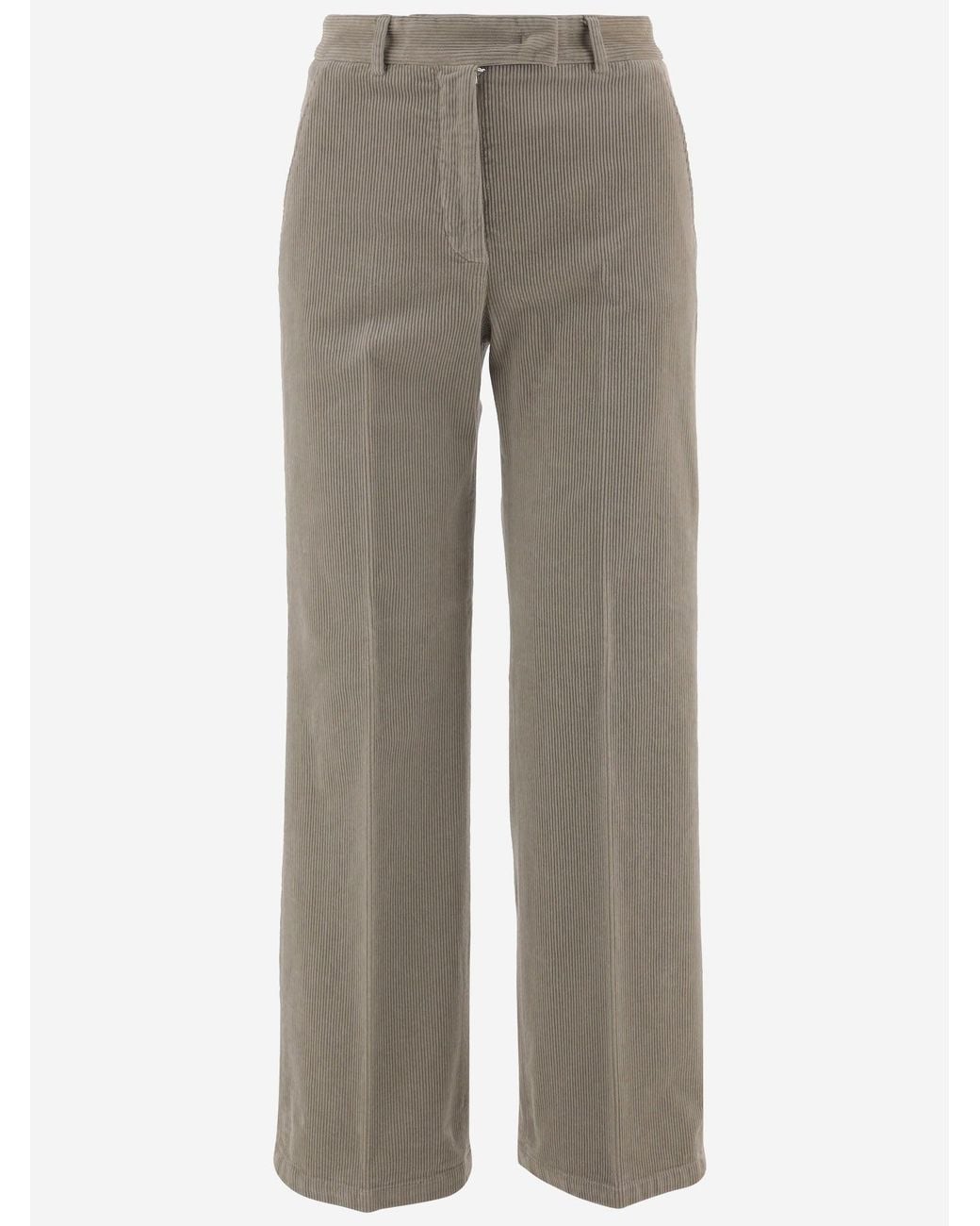 QL2 Donna Gray Stretch Cotton Pants
