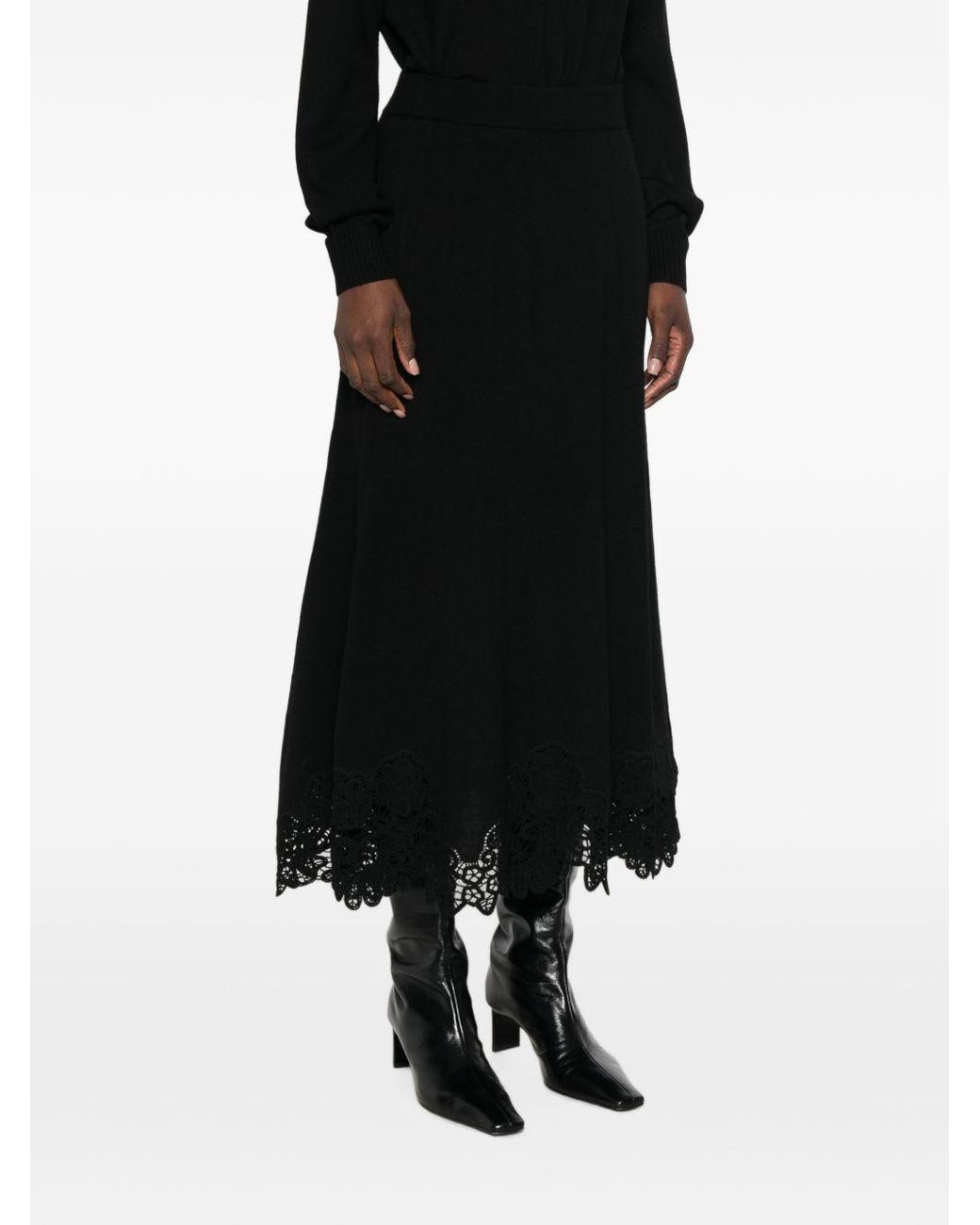 Zimmermann Flared Rok in het Black