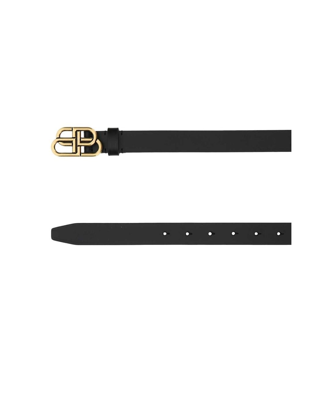 Balenciaga White Bb Thin Belt 25