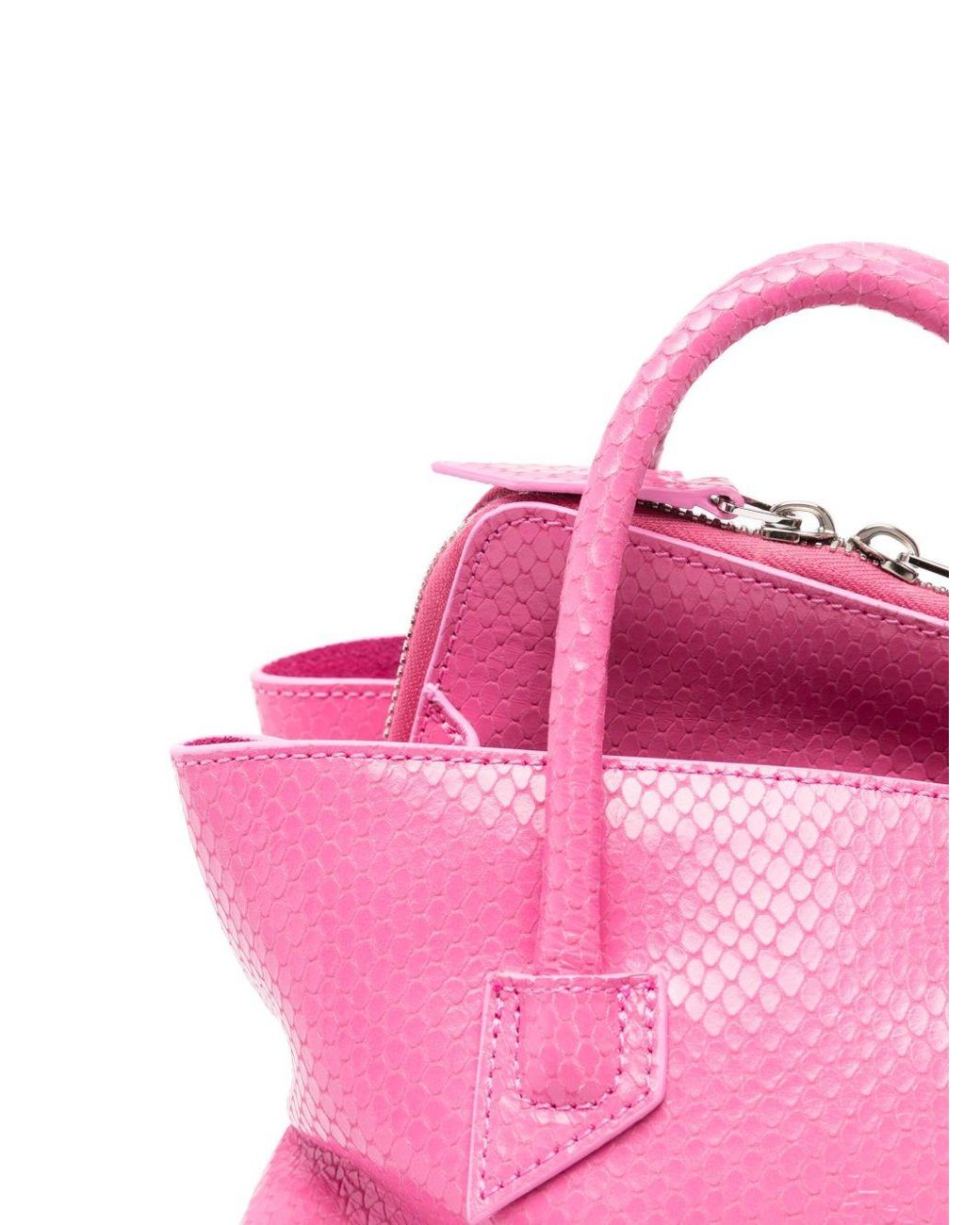 The Attico Pink La Passeggiata Mini Leather Shoulder Bag
