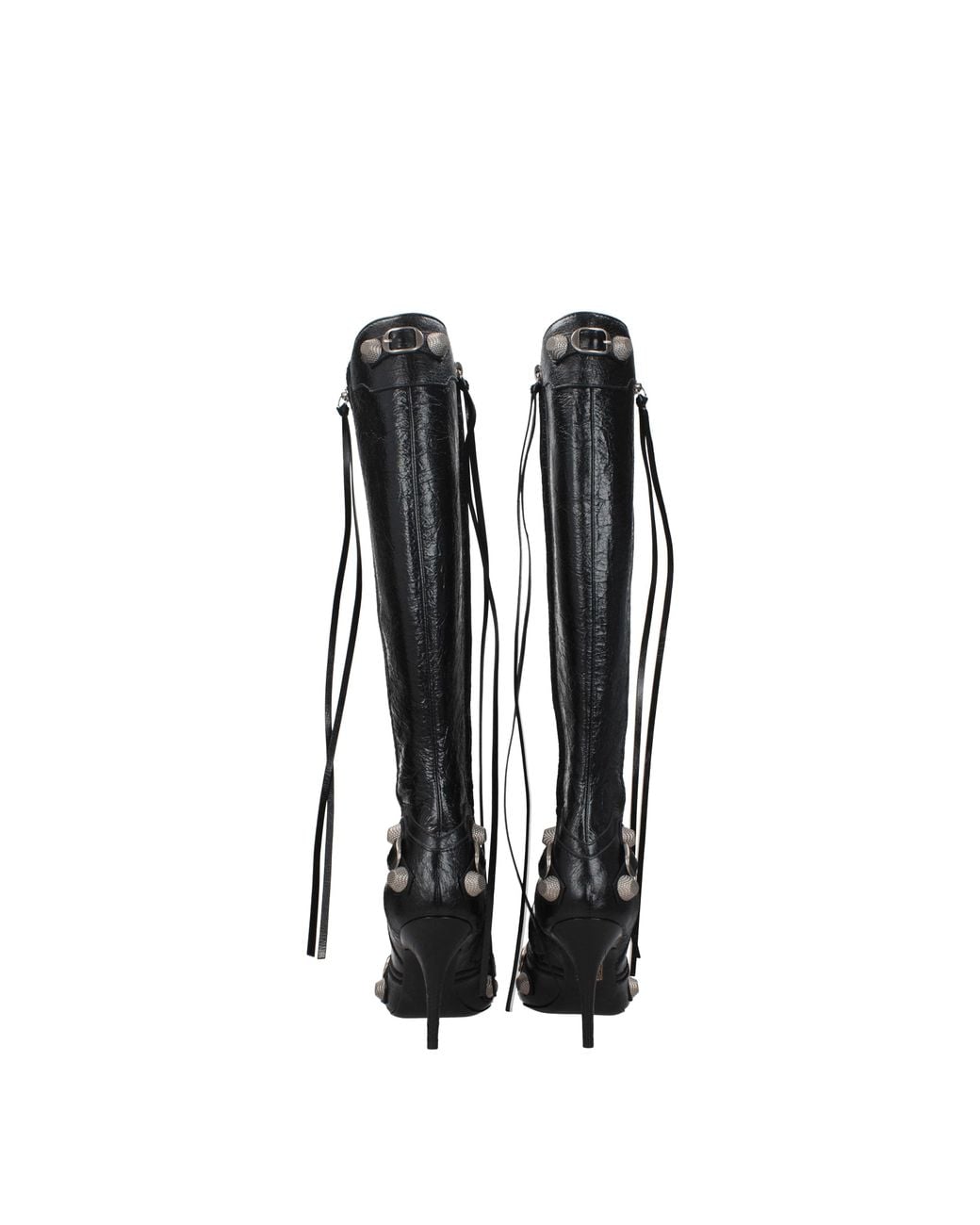 Balenciaga Black Stivali Donna Pelle Nero for men