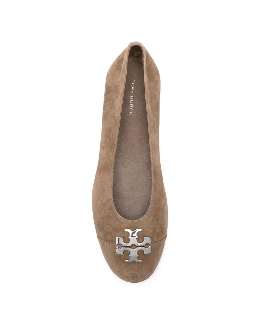 Tory Burch White Charlie Ballerinas