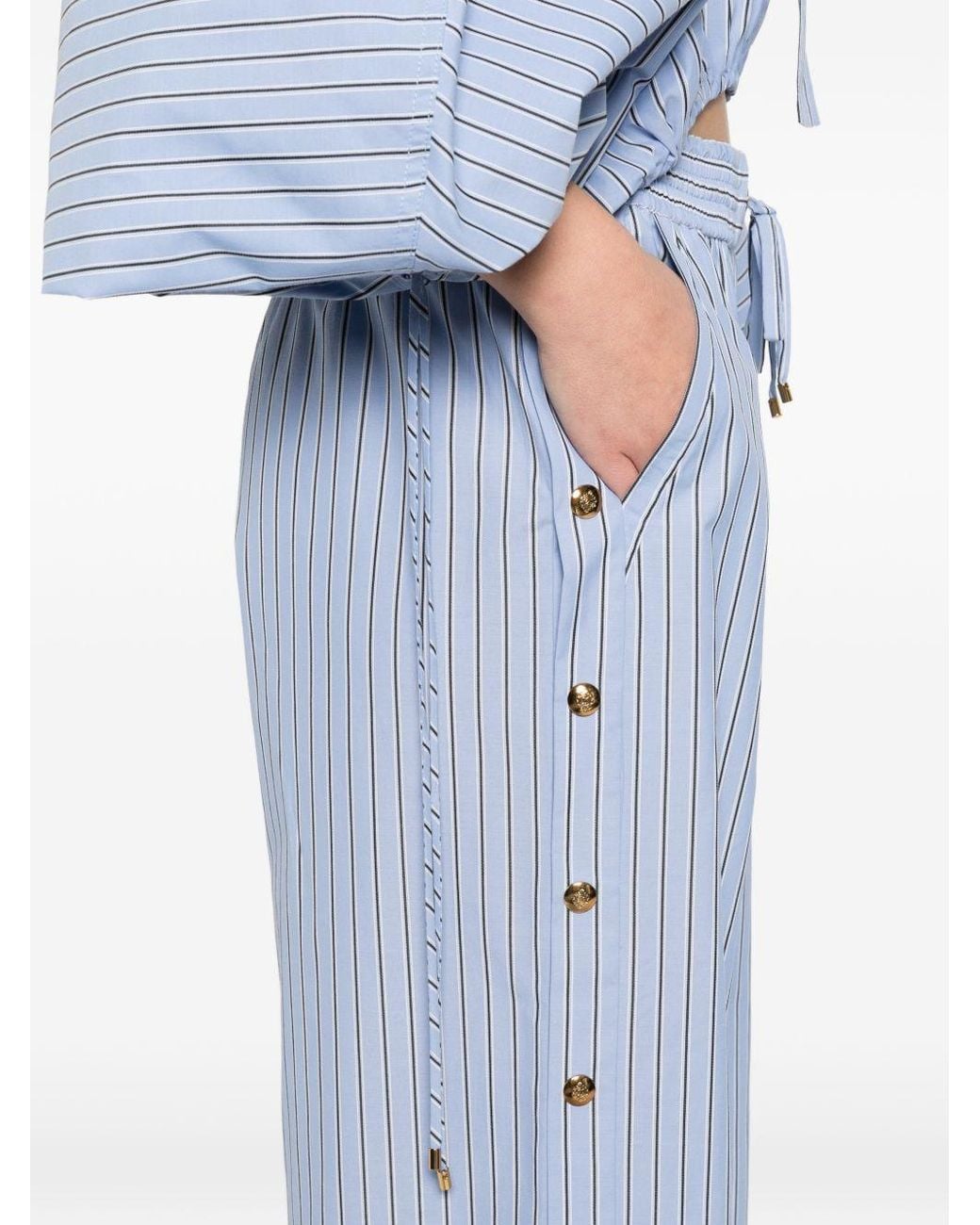 Zimmermann Blue Wide-Leg Trousers