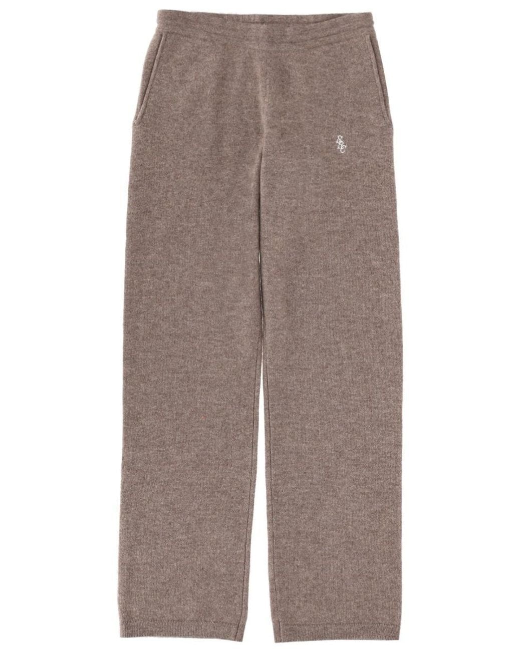 SPORTY&RICH Gray Cashmere Pants