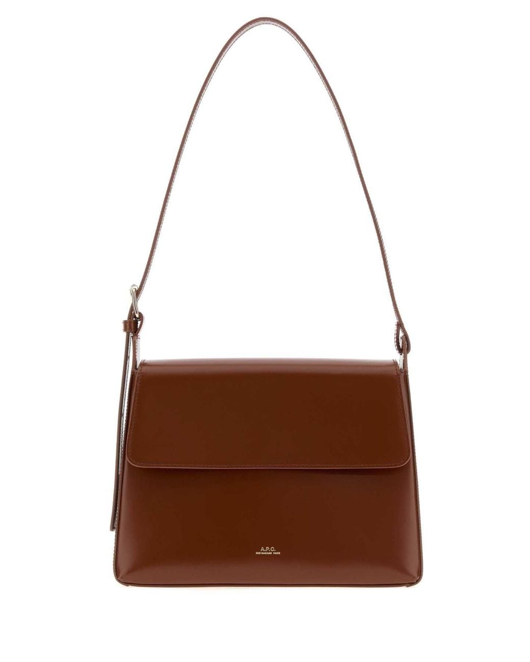 A.P.C. Brown Leather Virginie Shoulder Bag