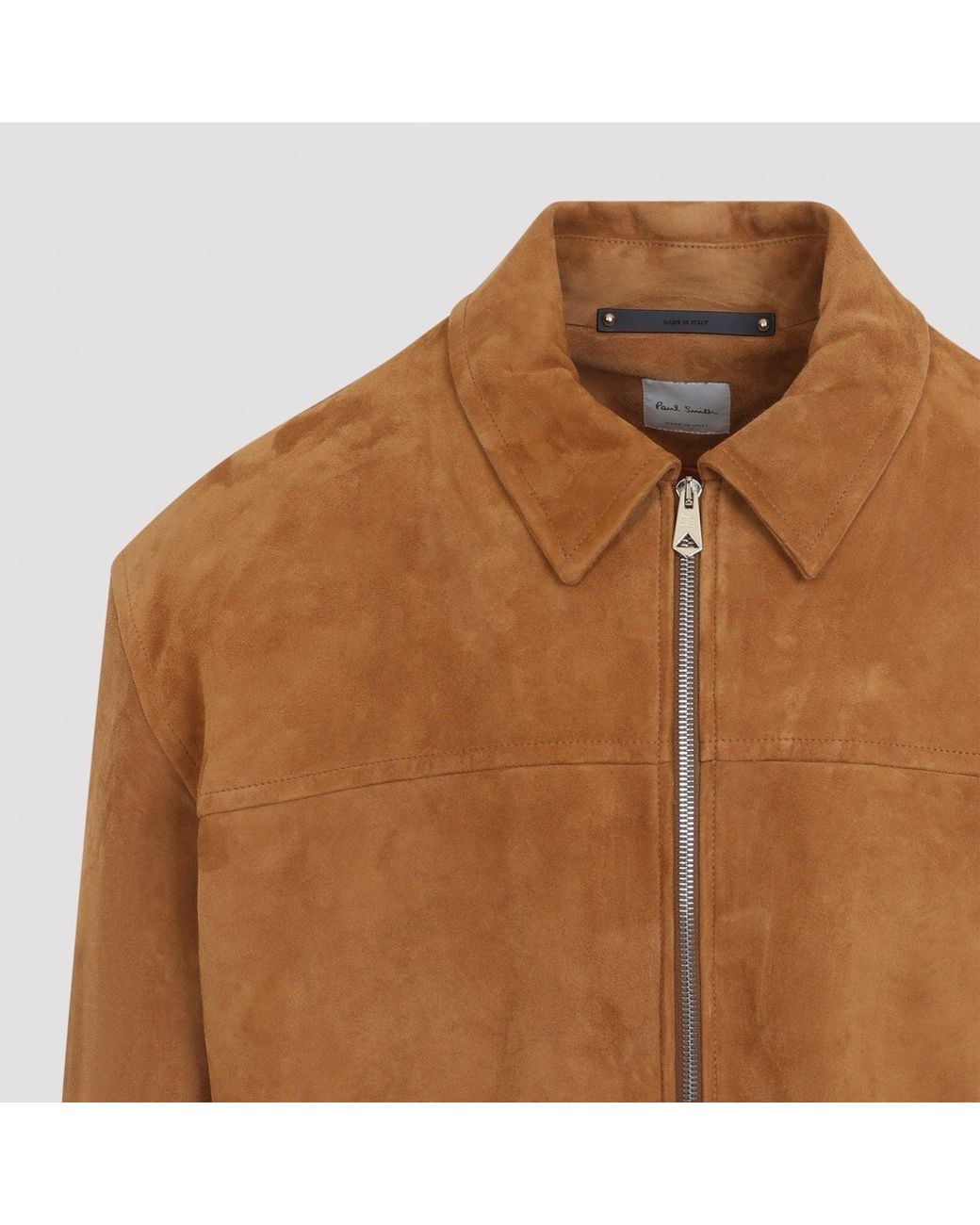 Paul Smith Brown Camel Oversized Leather Jacket for men