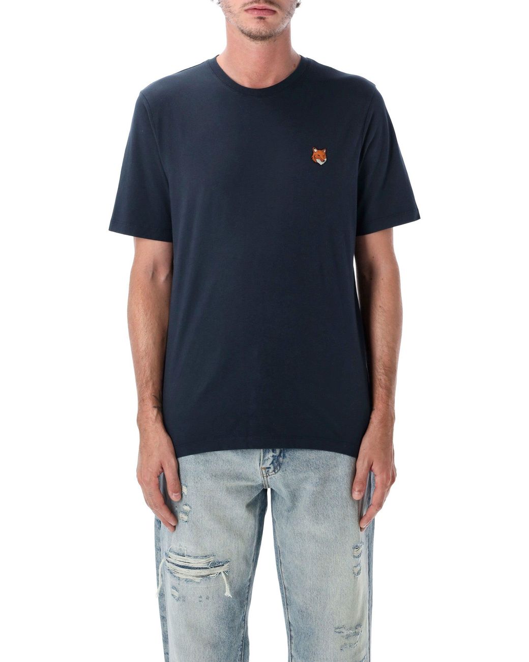 Maison Kitsuné Blue T Shirts And Polos
