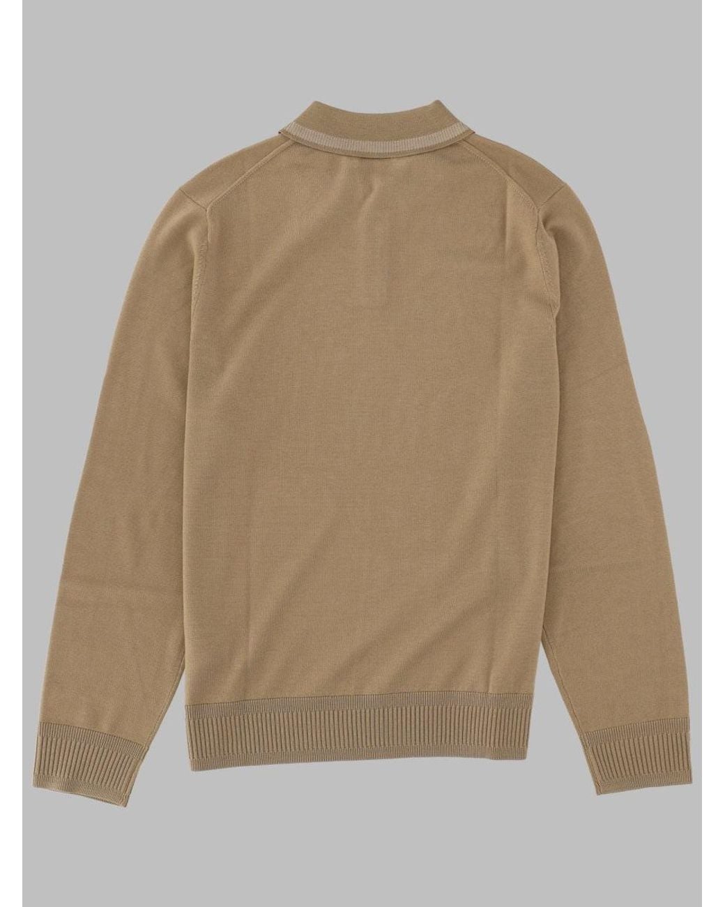 Paul Smith Natural Polo Shirt Merino Wool for men