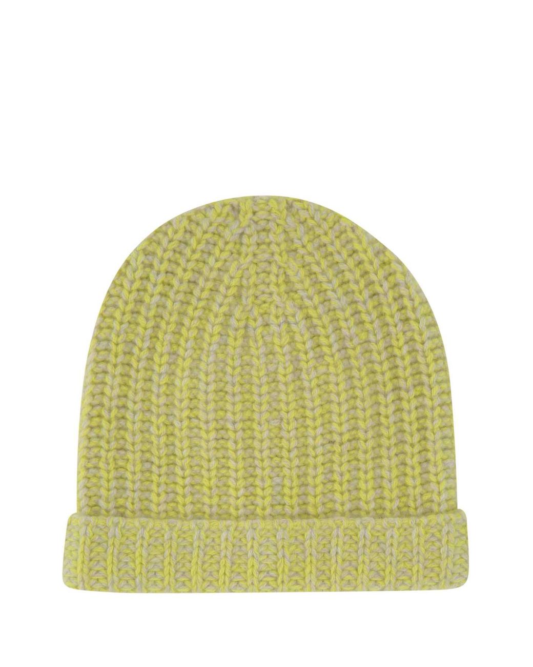 The Elder Statesman Green Two-Tone Cashmere Beanie Hat for men