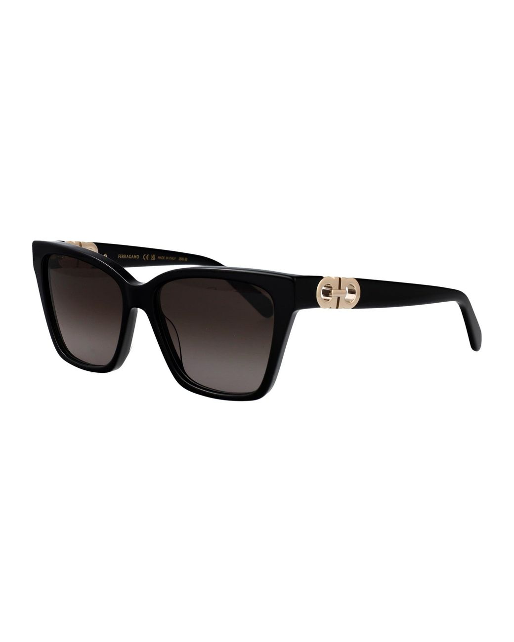 Ferragamo Black Acetate Sunglasses