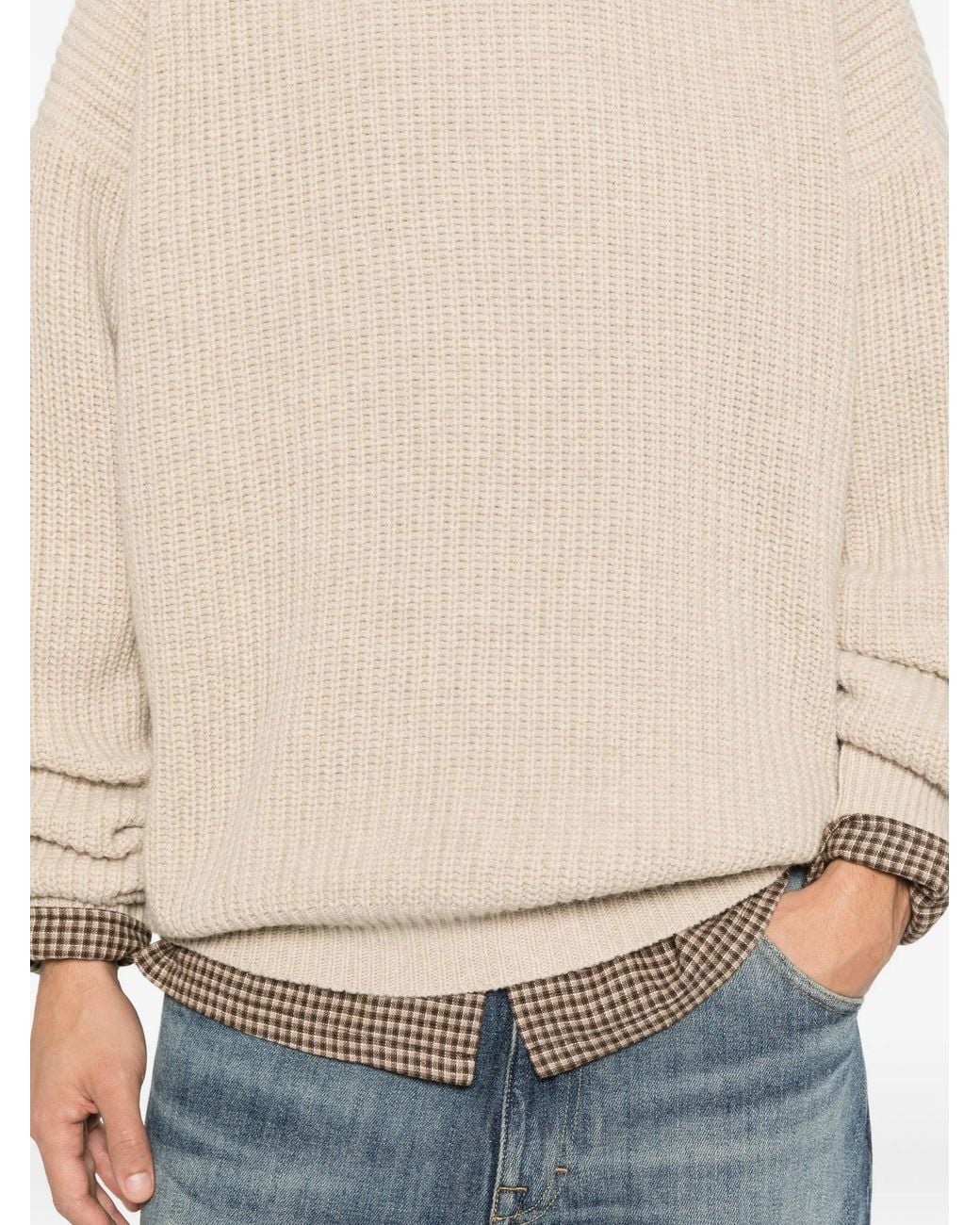 LC23 Natural Rib Stictch Sweater