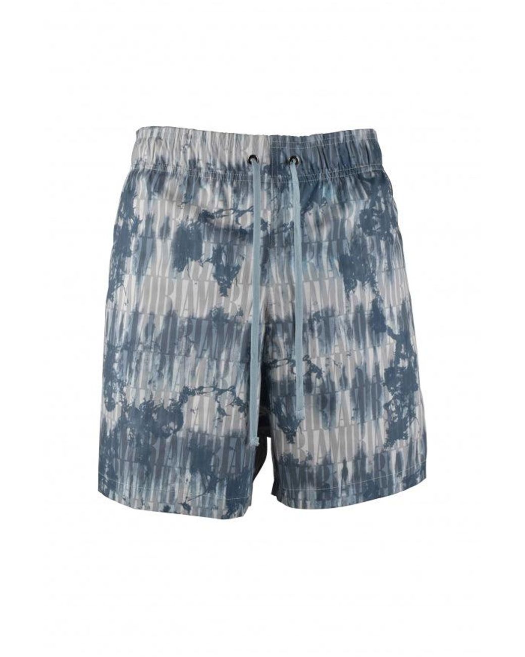 Amiri Blue Swim Shorts With Print for men