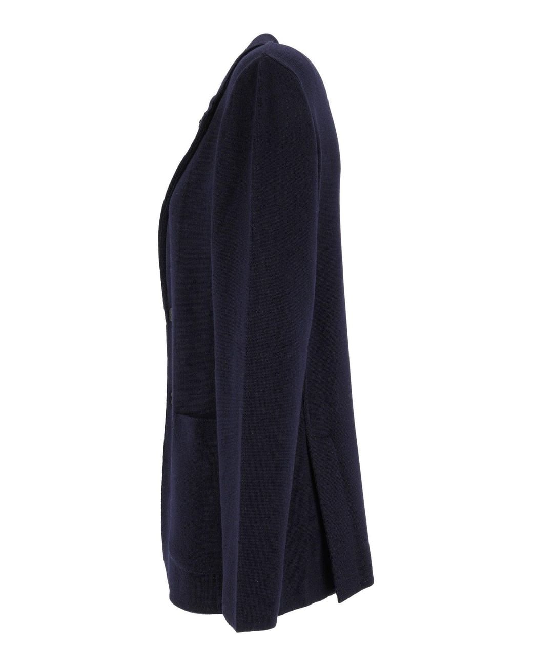 Lardini Blue Wool Tailored Knit Blazer