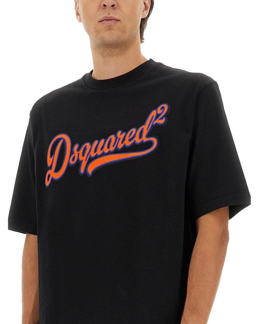 DSquared² Black T Shirt With Logo