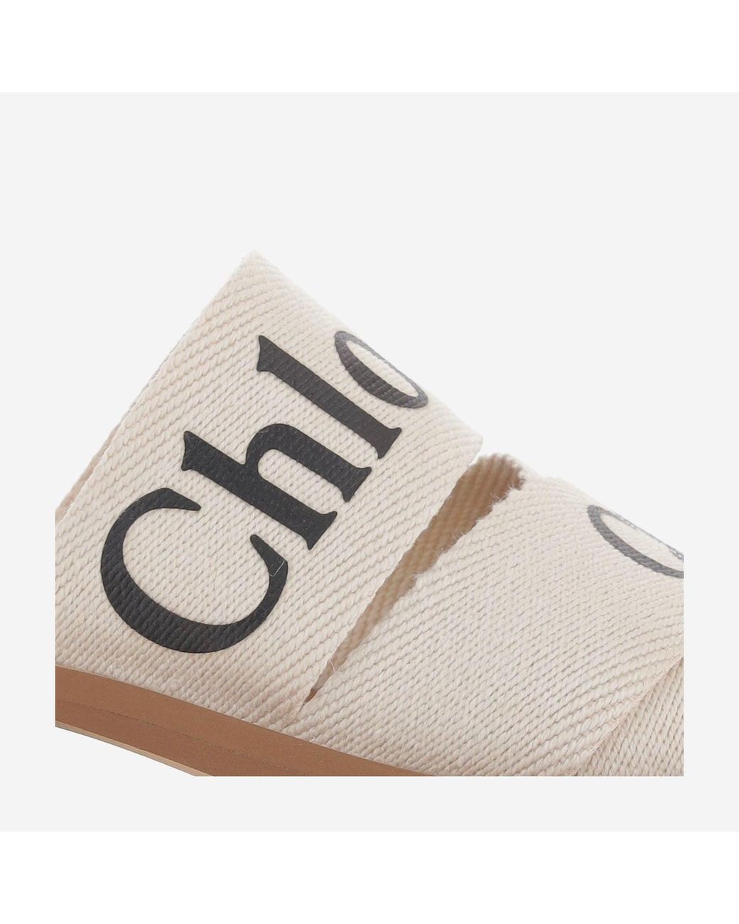 Chloé White Woody Heeled Sandals
