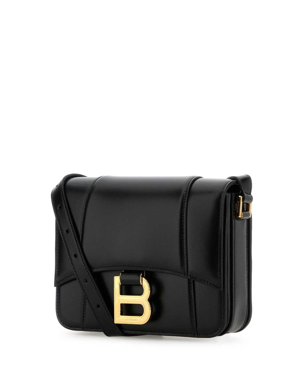 Balenciaga Black Leather Small Hourglass Crossbody Bag