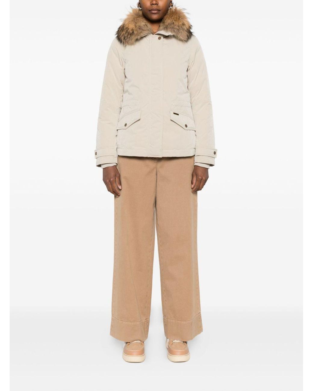 Woolrich Natural Fur Trim Coat