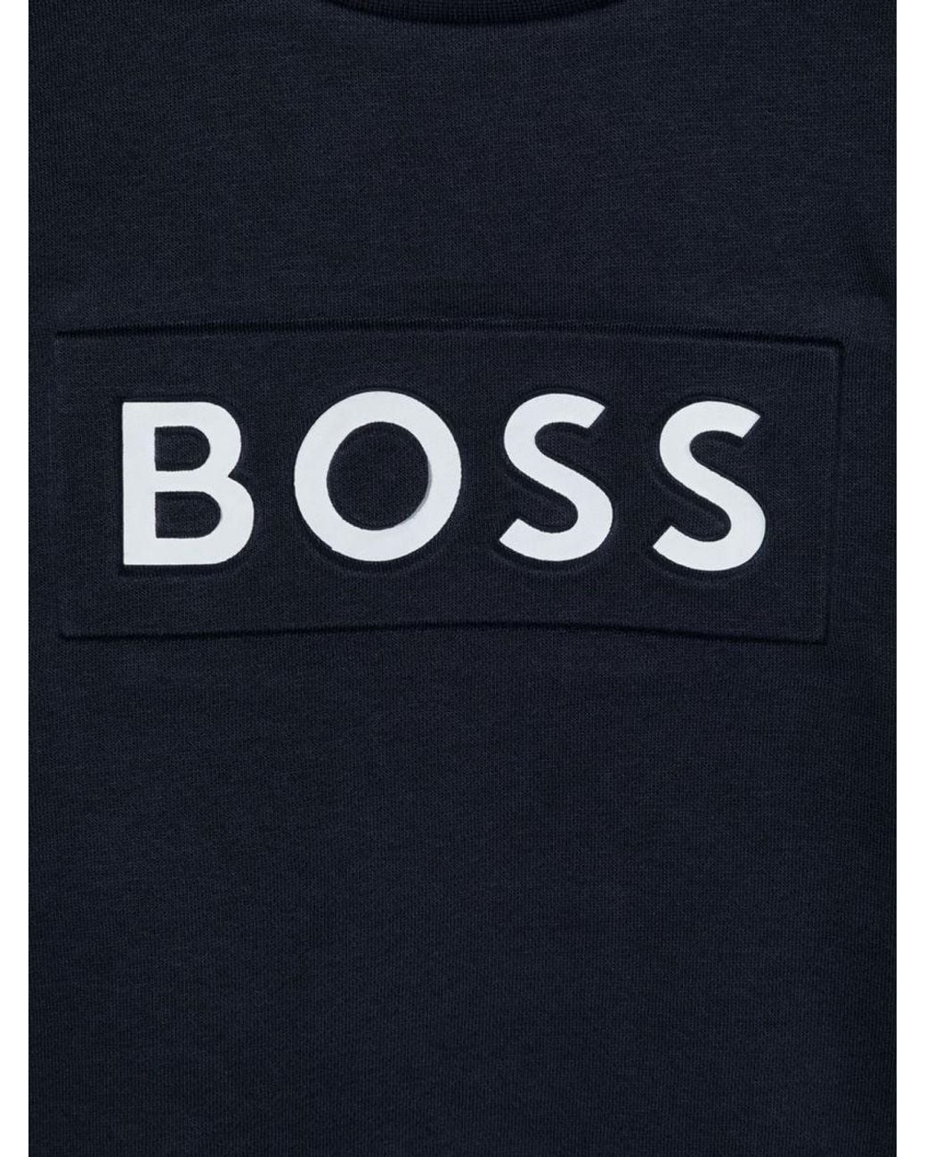 Boss Blue Logo Crewneck Sweatshirt