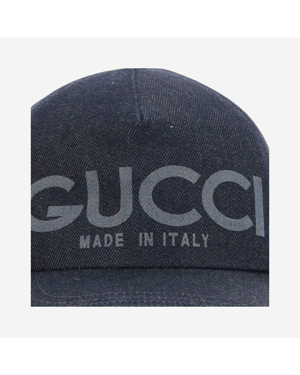 Gucci Blue Lasered Denim Baseball Hat