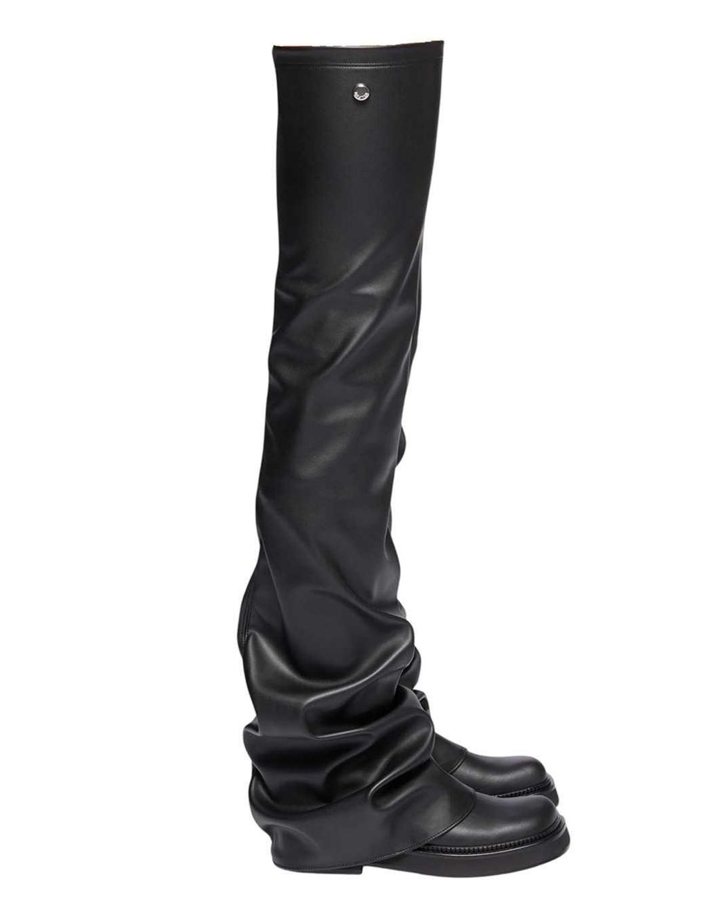The Attico Black Robin Otk Thigh High Flat