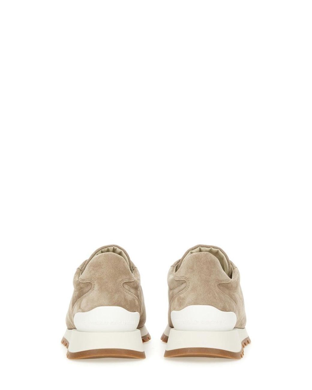 Brunello Cucinelli Natural Leather Running Sneakers