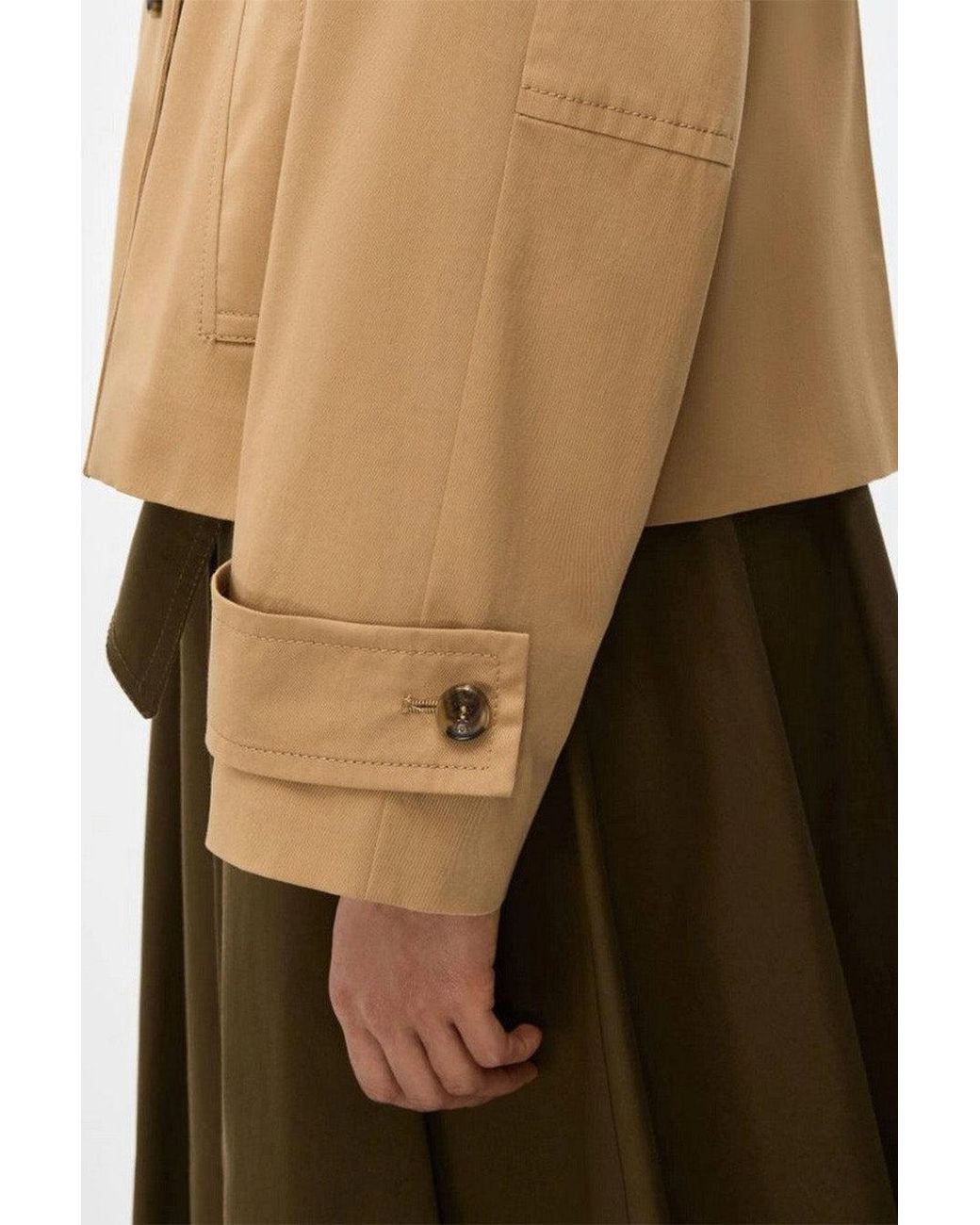 iBlues Natural Camel Technical Nylon Zip-Up Jacket