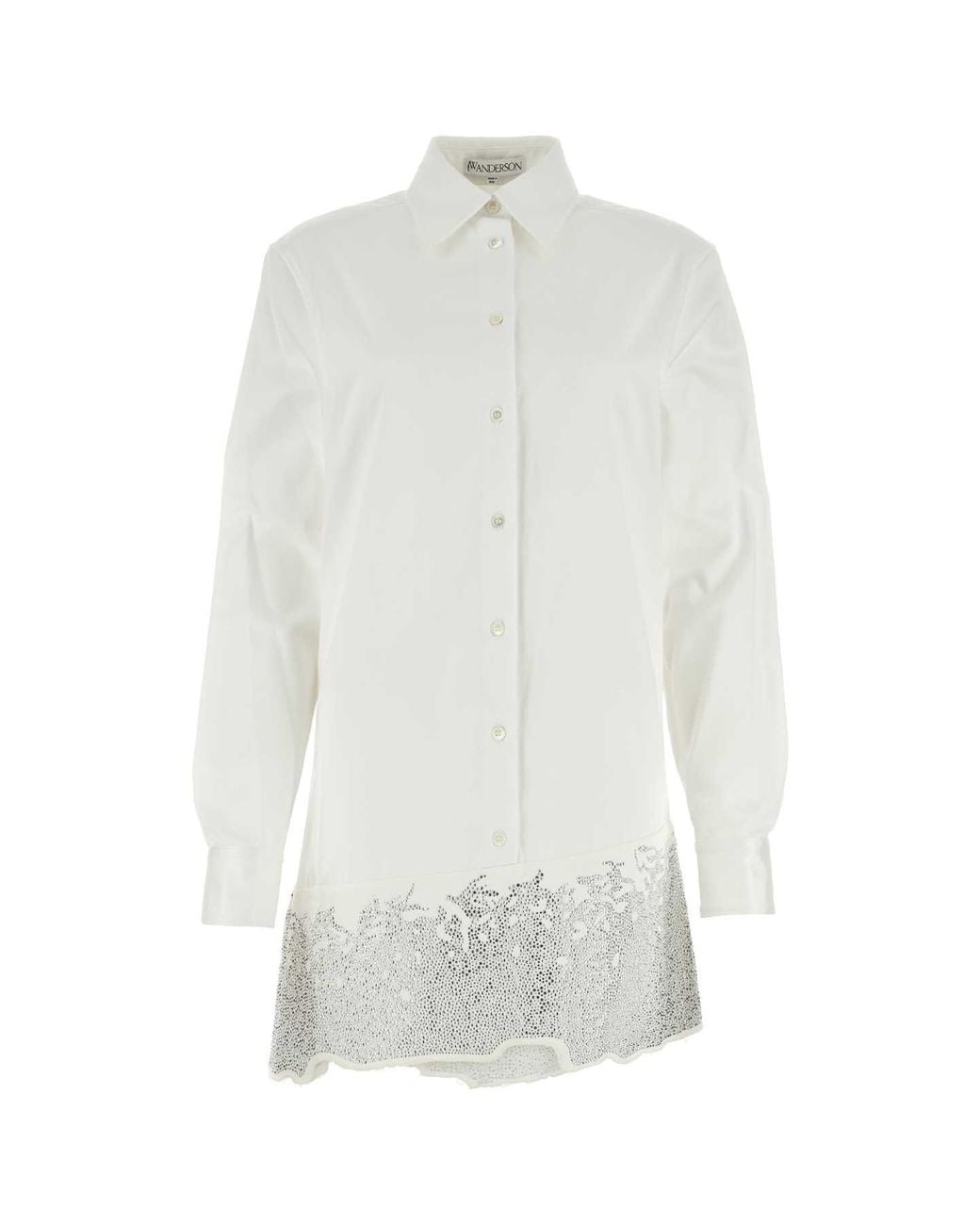 J.W. Anderson White Cotton Shirt Mini Dress