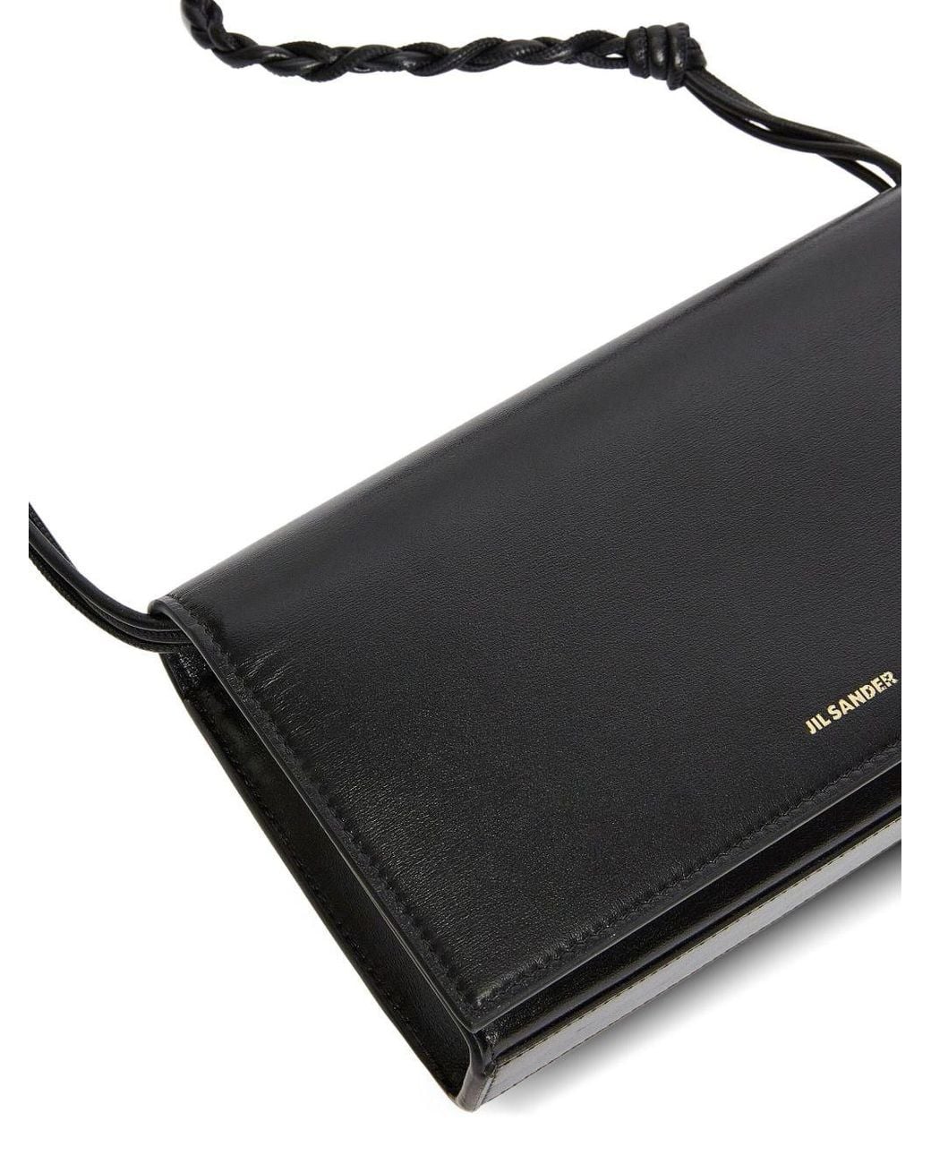 Jil Sander Black Tangle Leather Mini Bag