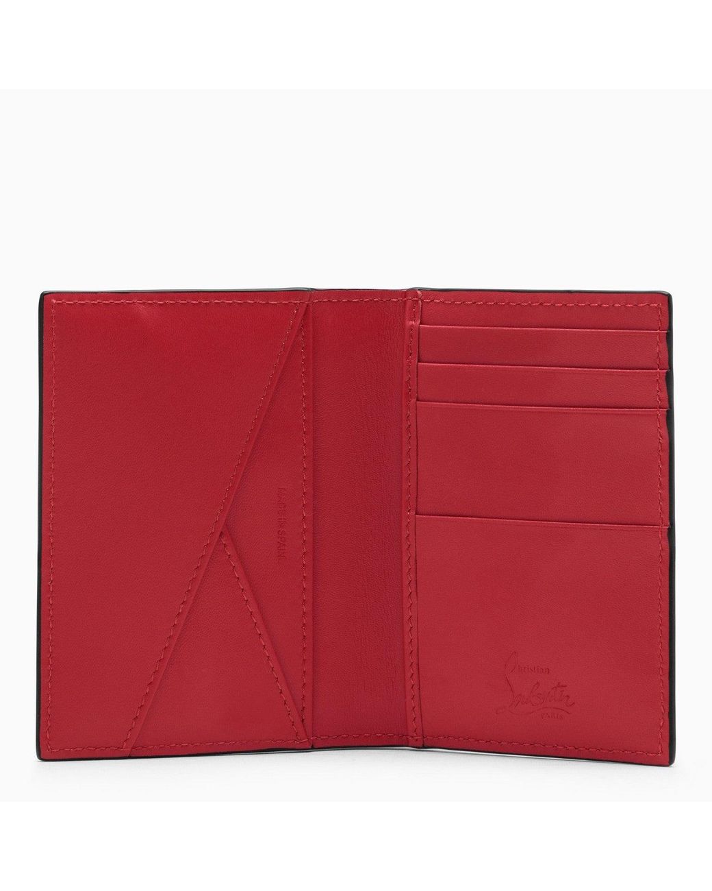 Christian Louboutin Red Sifnos Brieftasche In Perforiertem Leder voor heren  | Lyst NL