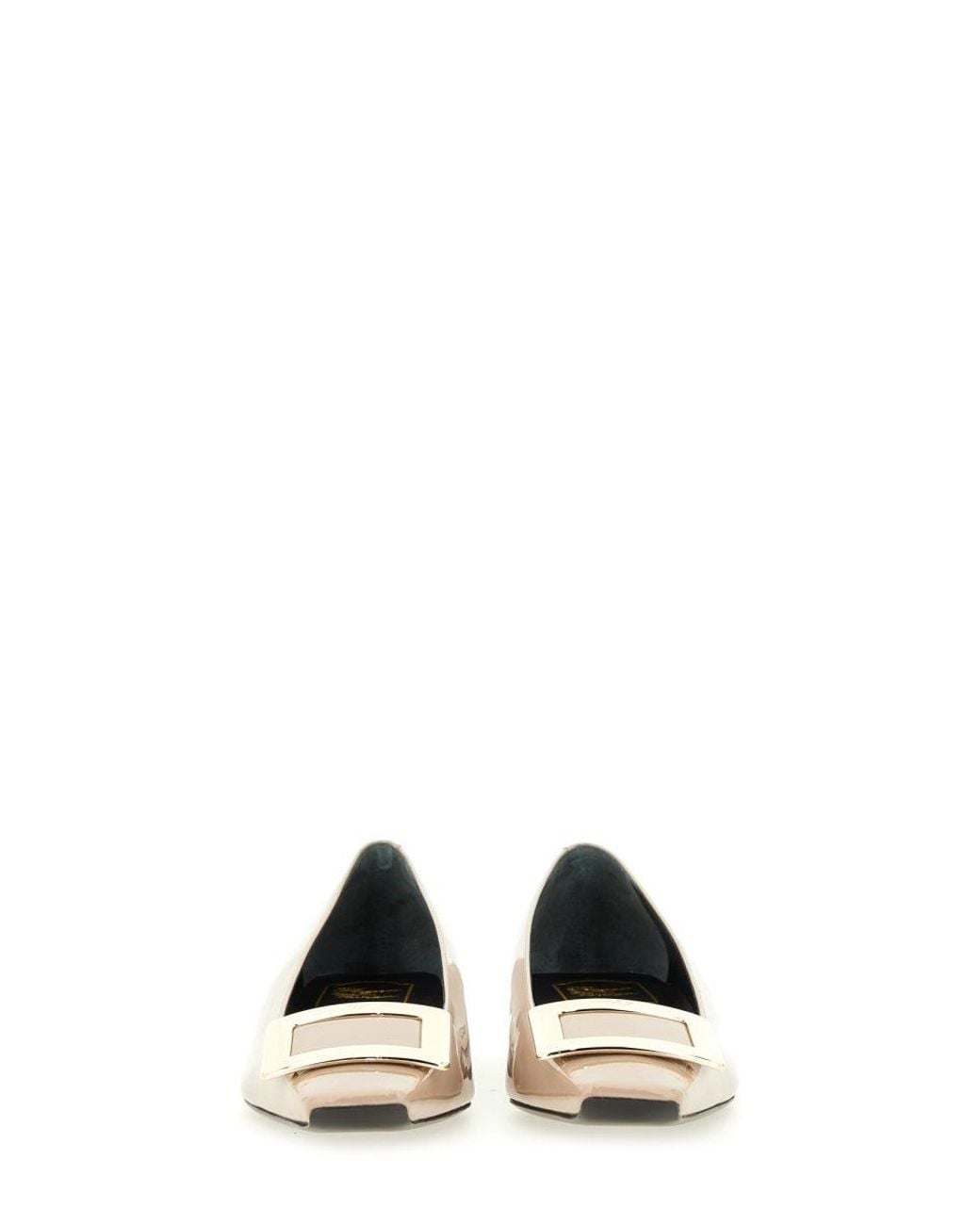 Roger Vivier Natural Belle Vivier Dancer Flats
