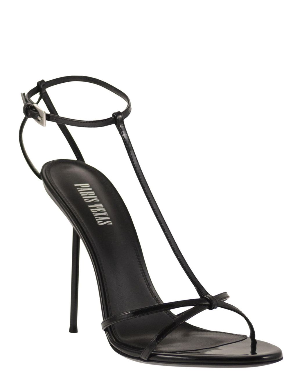 Paris Texas Black Lidia T-Strap Sandal
