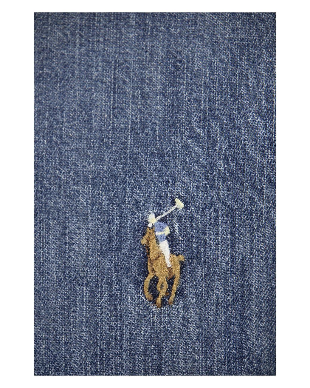 Polo Ralph Lauren Blue Slim Fit Denim Sport Shirt for men