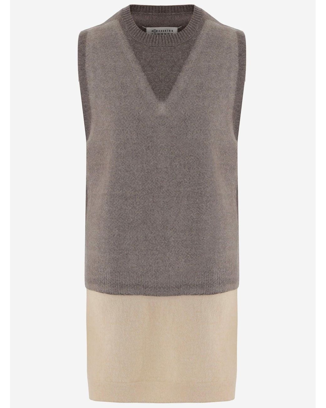 Maison Margiela Gray Wool Vest