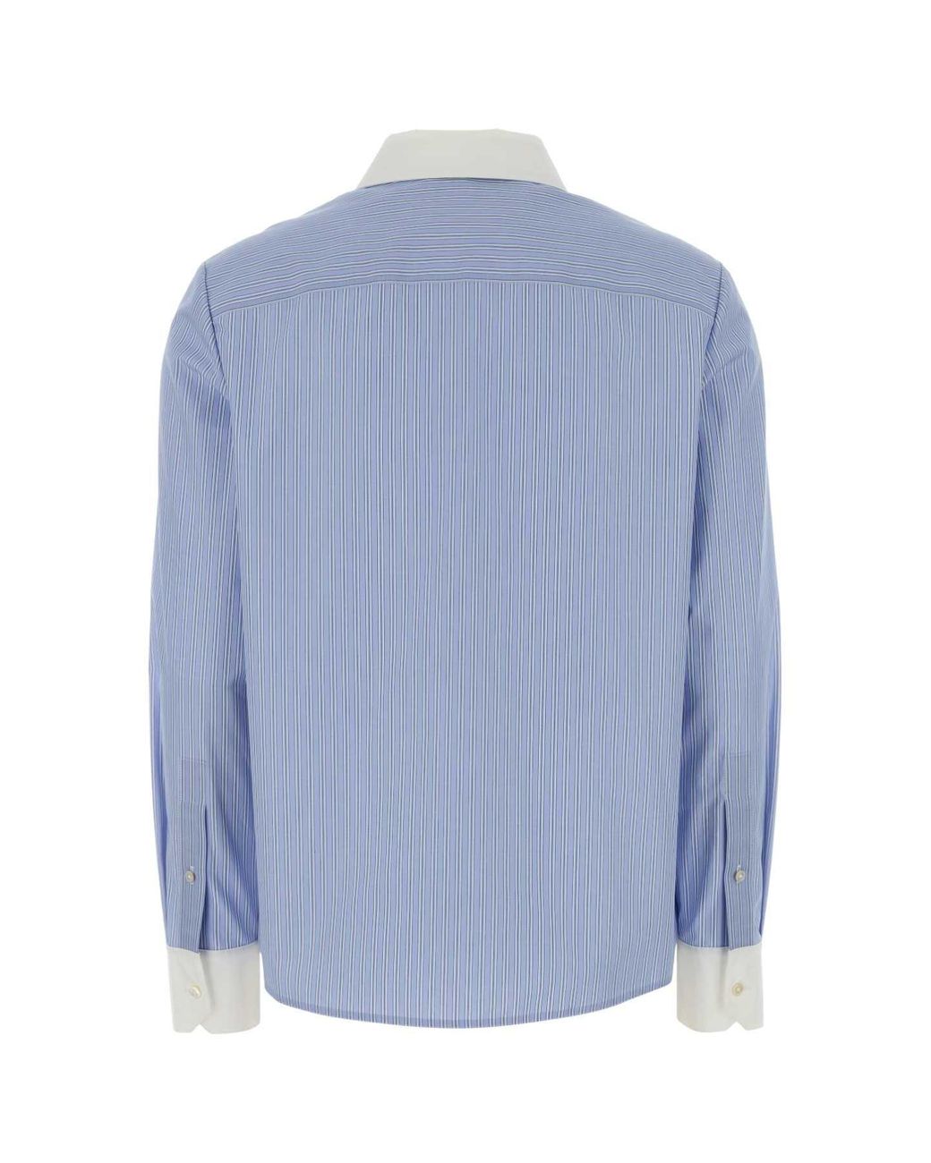 Tory Burch Blue Embroidered Poplin Shirt