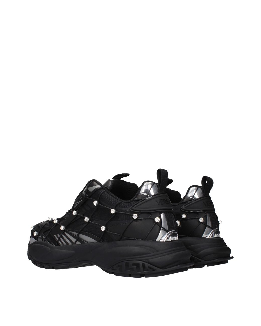 Versace Black Sneakers Fabric