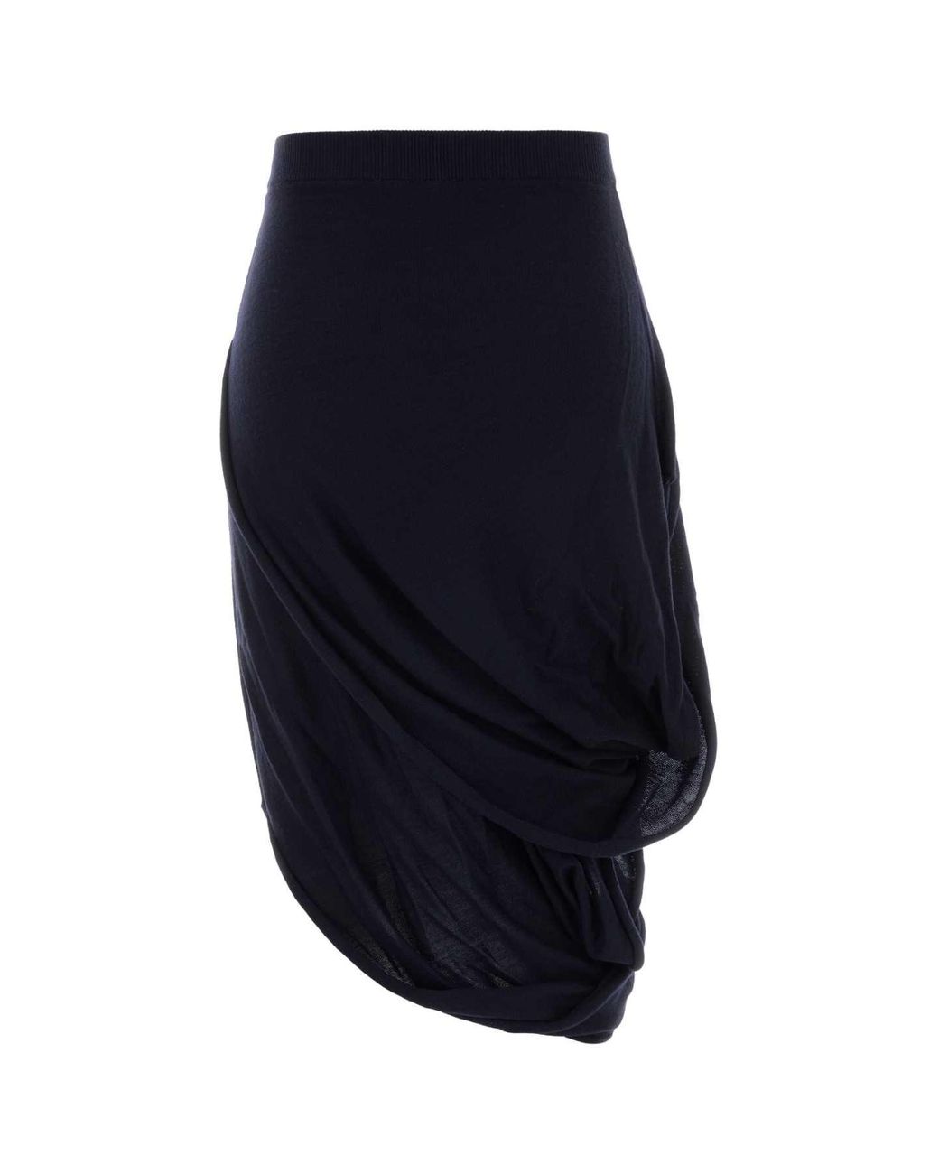 Loewe Blue Dark Wool Blend Skirt