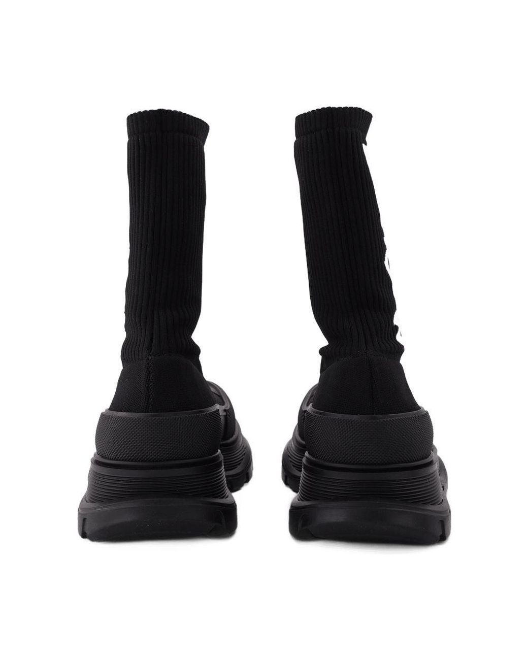 McQueen Black Sock Boots