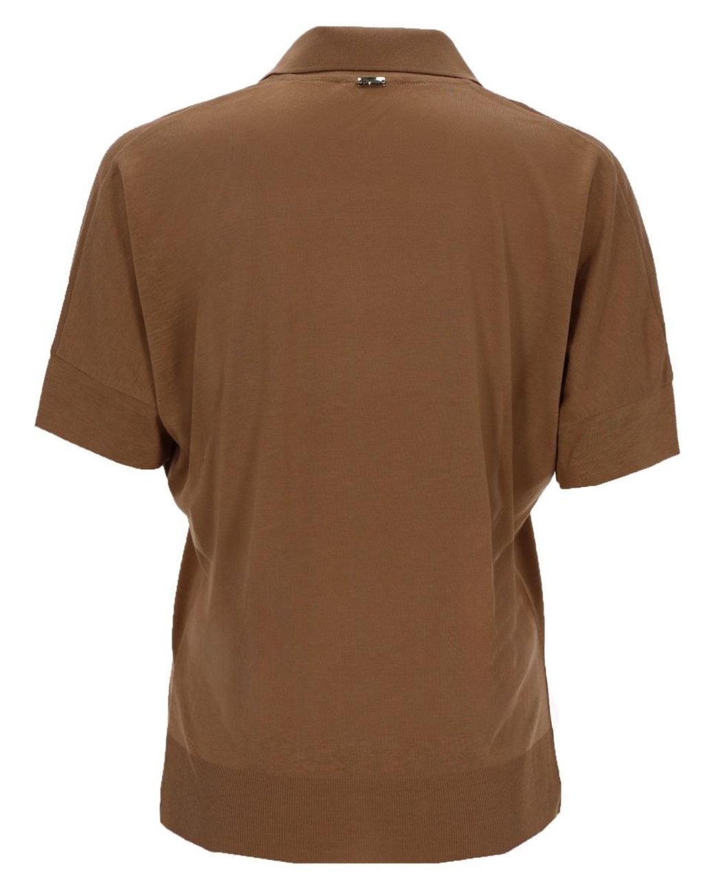 Herno Brown Cotton Blend Polo Shirt