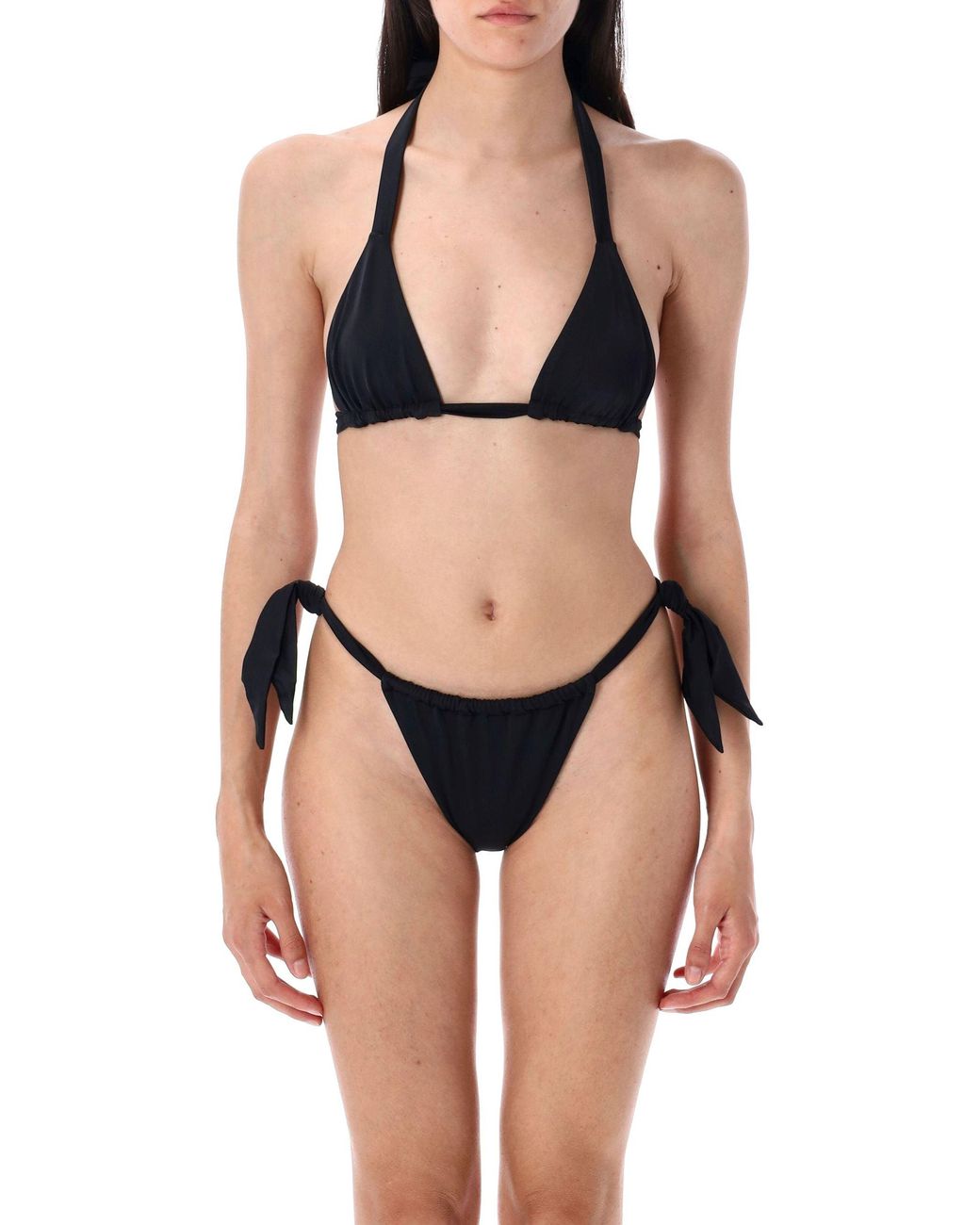 Let's Swim Black Tie Side Bikini Bottom