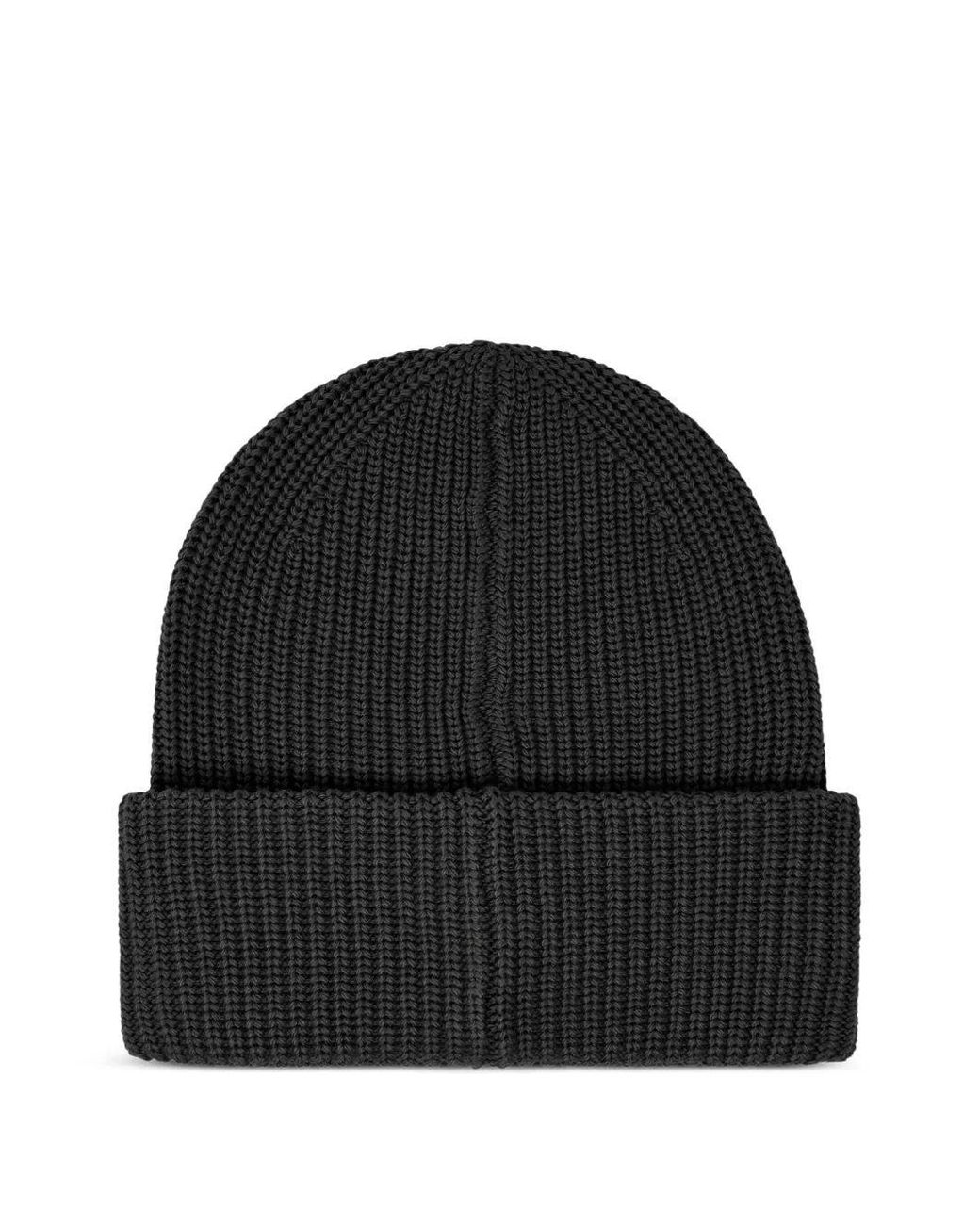 Bosnia Beanie Demi Côte Anglaise Pinko en coloris Black