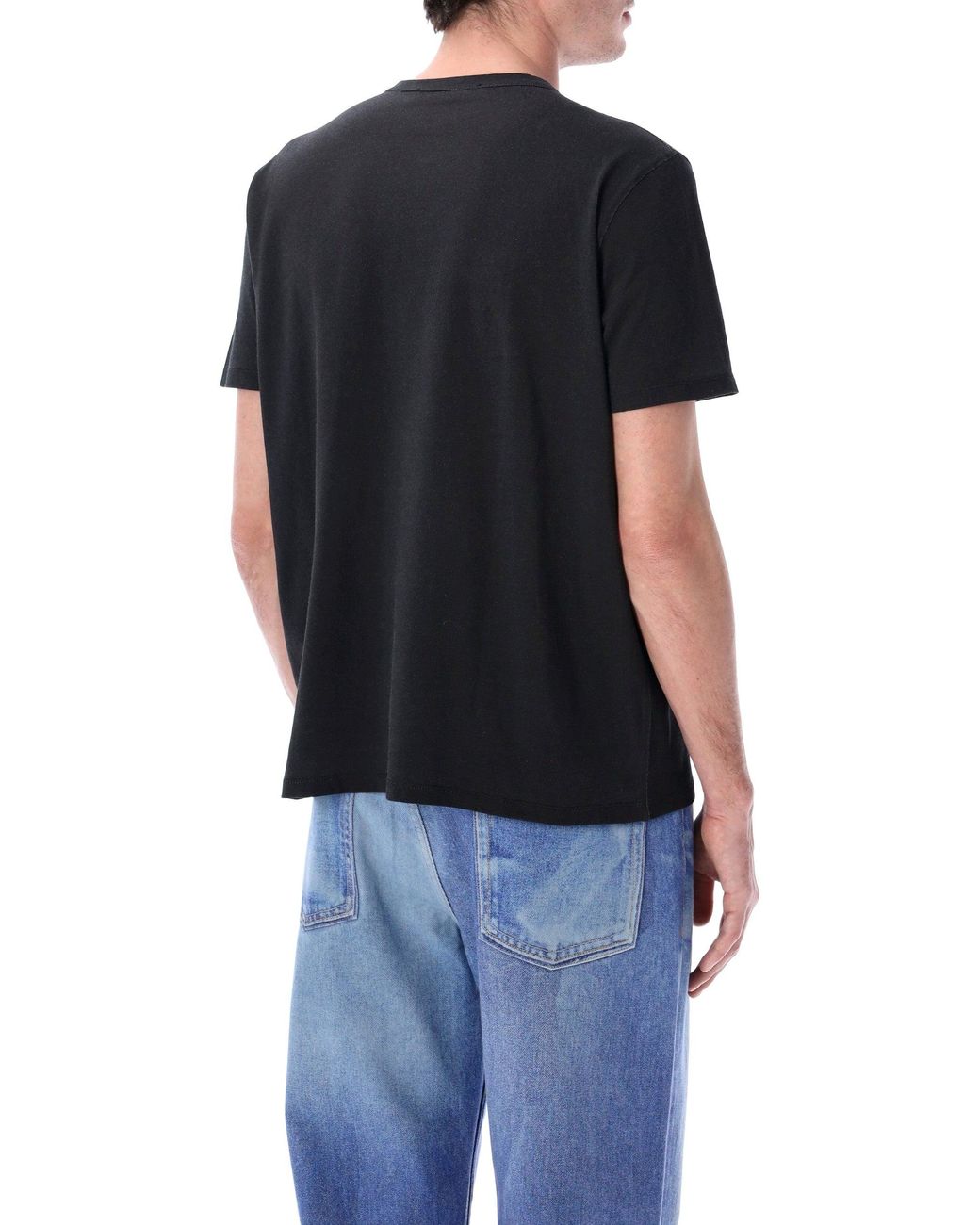 Our Legacy Blue New Box T-Shirt With Fallen Angel Print for men