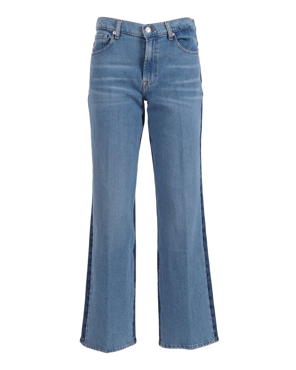7 For All Mankind Blue Stovepipe Straight Joker