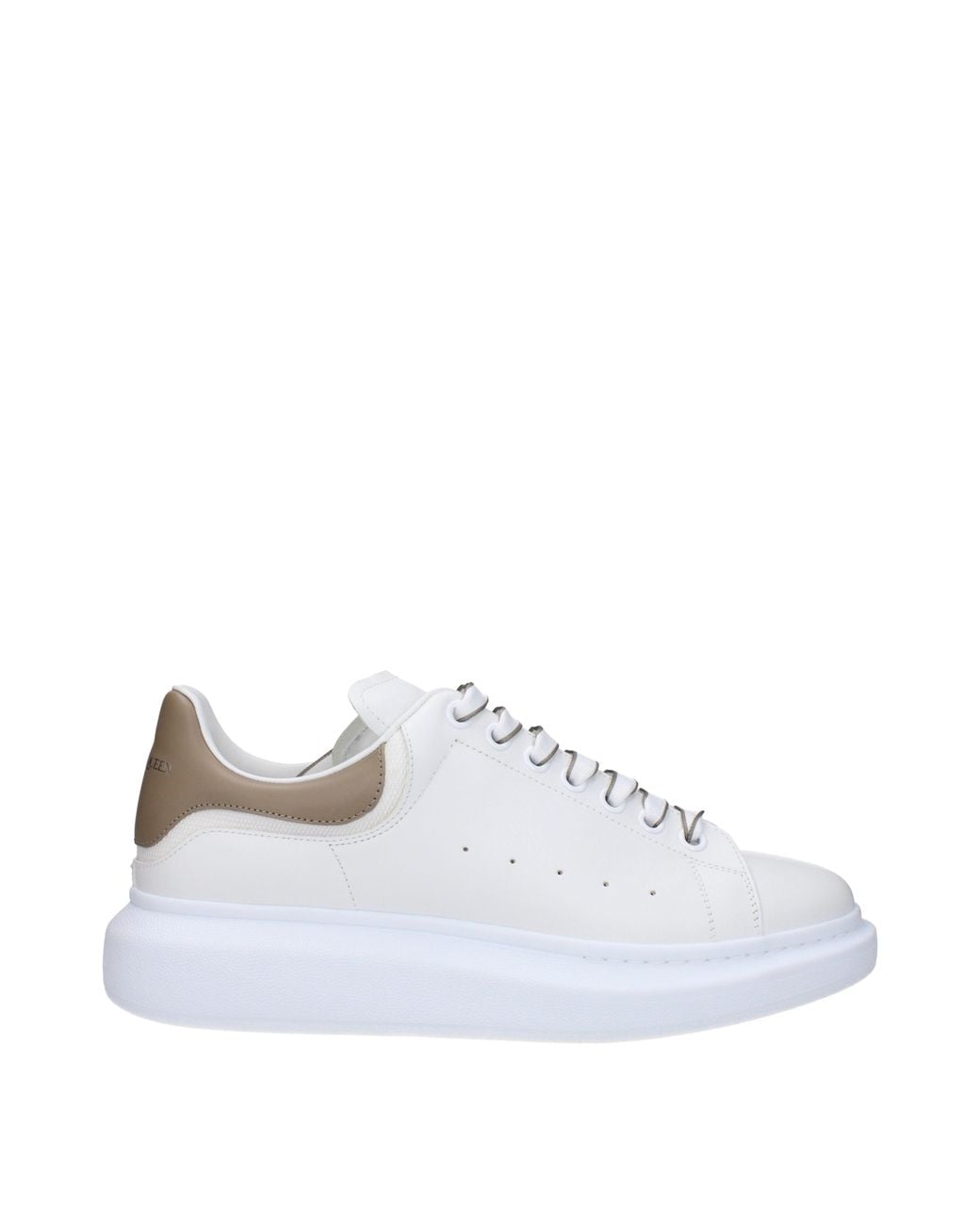 McQueen White Sneakers Uomo Pelle Bianco/Pietra Di Luna for men