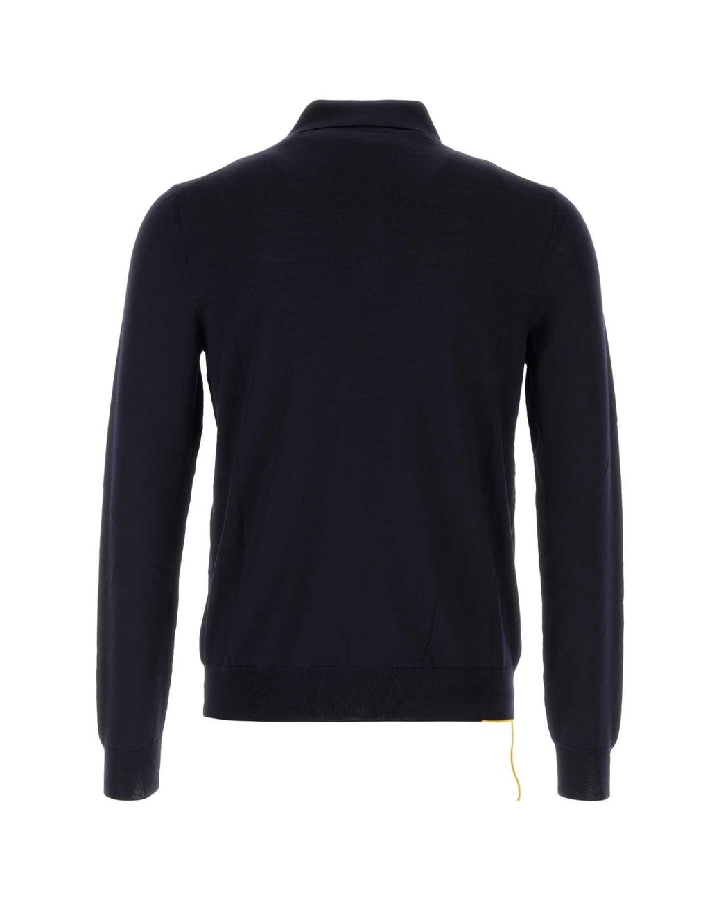 Fendi Blue Midnight Stretch Wool Polo Shirt