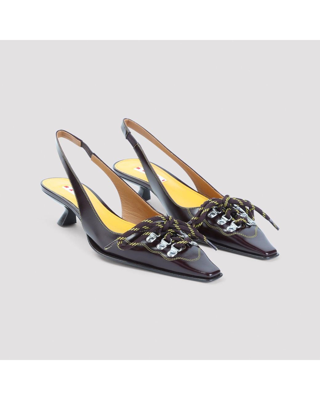 Marni Brown Pump Shoes
